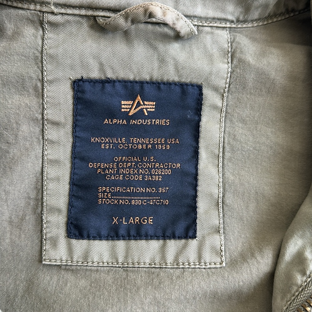 Alpha Industries Olive Military Field Jacket - Picture 5 of 11